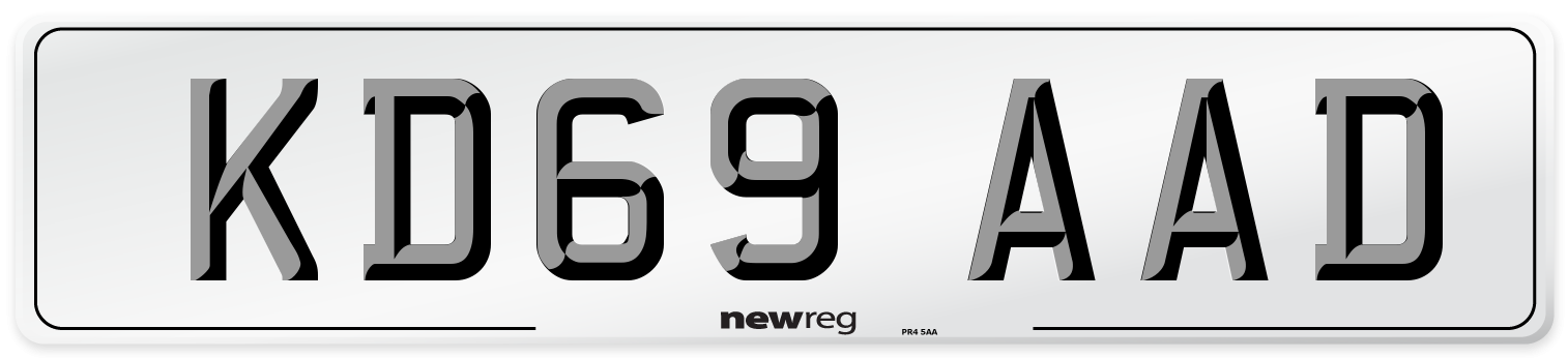 KD69 AAD Number Plate from New Reg